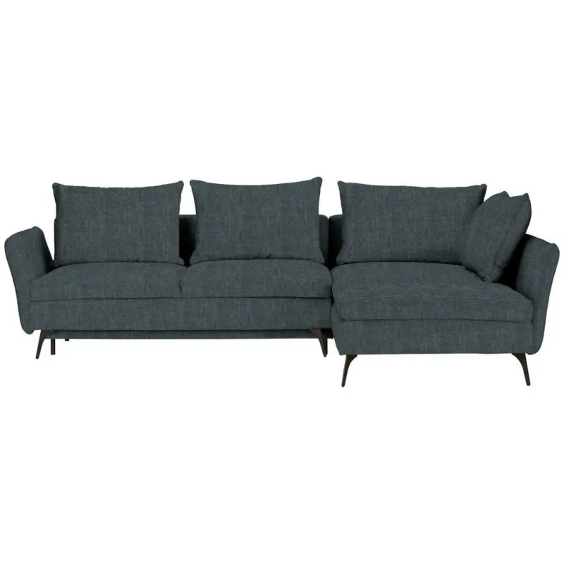 Ecksofa in Webstoff Türkis
