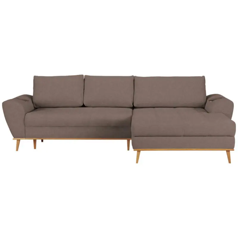 Ecksofa in Webstoff Taupe
