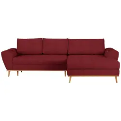 Ecksofa in Webstoff Rot