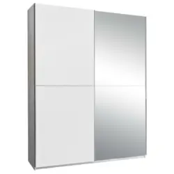 Schwebetürenschrank in Weiß