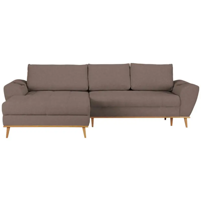 Ecksofa in Webstoff Taupe