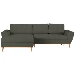 Ecksofa in Webstoff Grün