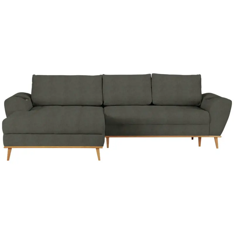 Ecksofa in Webstoff Grün