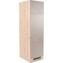 Geräteumbauschrank 60/200/57 cm in Eichefarben, Champagner