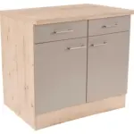 XXXLutz Lauterach - Ihr Möbelhaus bei Bregenz Küchenunterschrank 80/85/57 cm in Eichefarben, Champagner