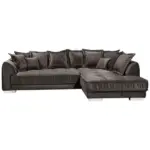 XXXLutz Lauterach - Ihr M&ouml;belhaus bei Bregenz Ecksofa in Mikrovelours Dunkelgrau