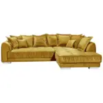 XXXLutz Lauterach - Ihr M&ouml;belhaus bei Bregenz Ecksofa in Mikrovelours Goldfarben