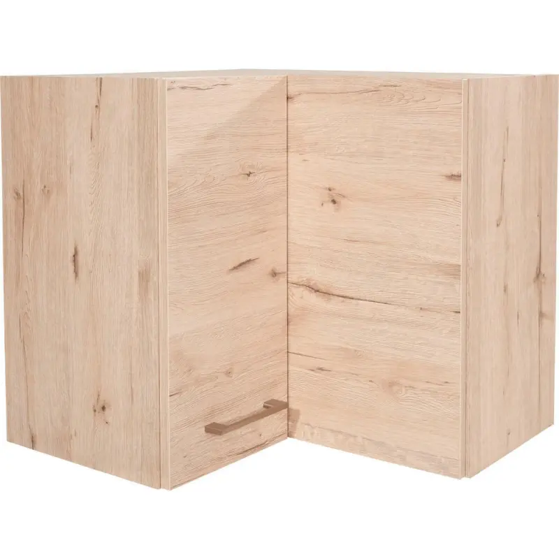 Eckoberschrank 60x60/54/32 cm in Eichefarben, Champagner
