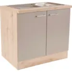 XXXLutz Lauterach - Ihr Möbelhaus bei Bregenz Spülenunterschrank 100/85/57 cm in Eichefarben, Champagner