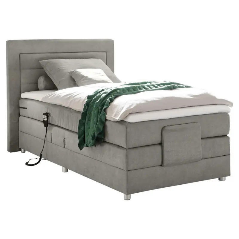 Boxspringbett 120/200 cm in Hellgrau