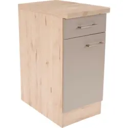 Küchenunterschrank 50/86/57 cm in Eichefarben, Champagner