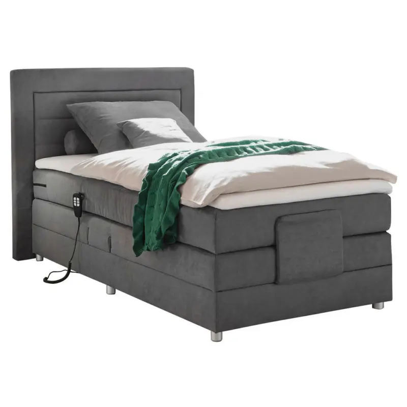 Boxspringbett 120/200 cm in Grau
