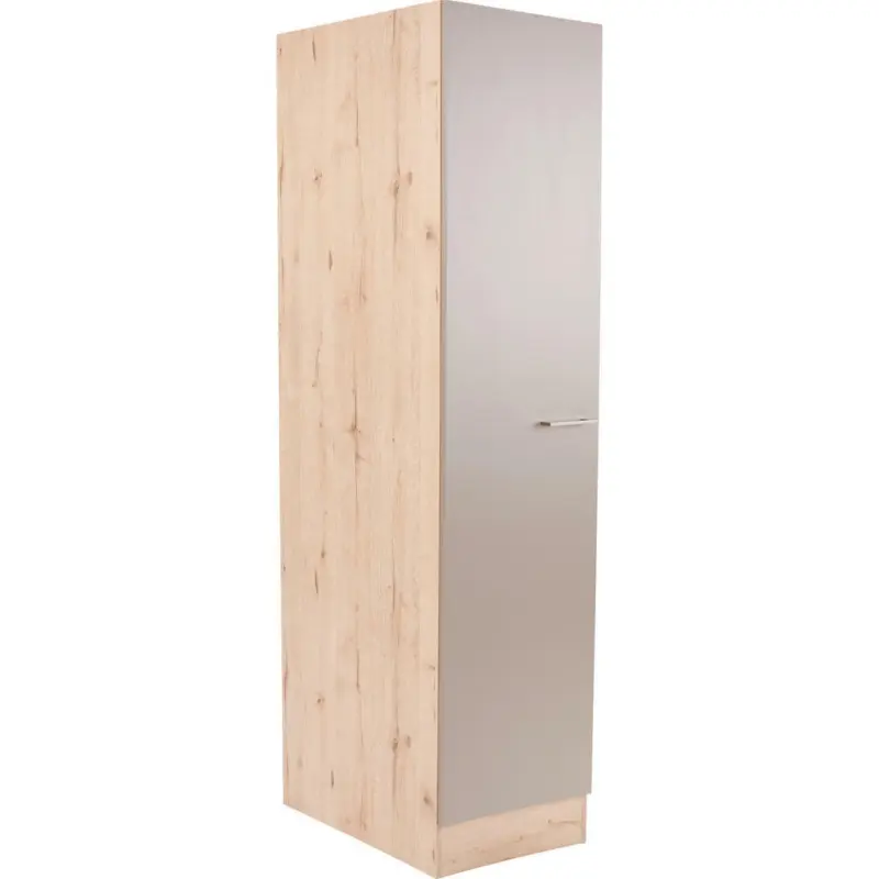 Geschirrschrank 50/200/57 cm in Eichefarben, Champagner