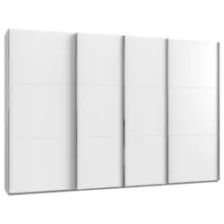 Schwebetürenschrank in Weiß