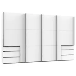 Schwebetürenschrank in Weiß