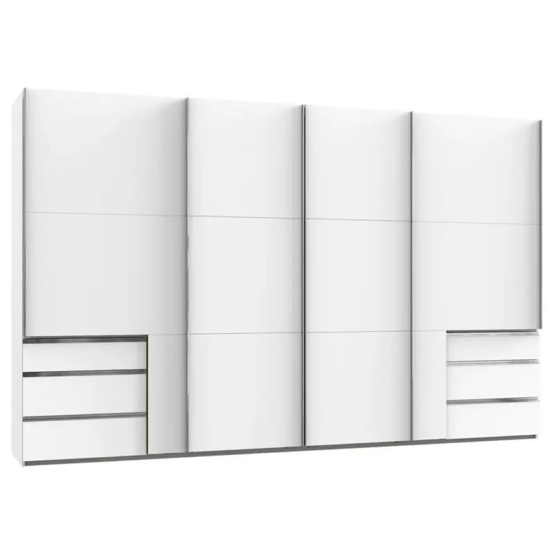 Schwebetürenschrank in Weiß