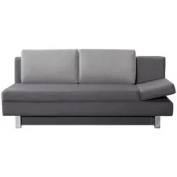 Schlafsofa in Webstoff, Flachgewebe Anthrazit, Grau