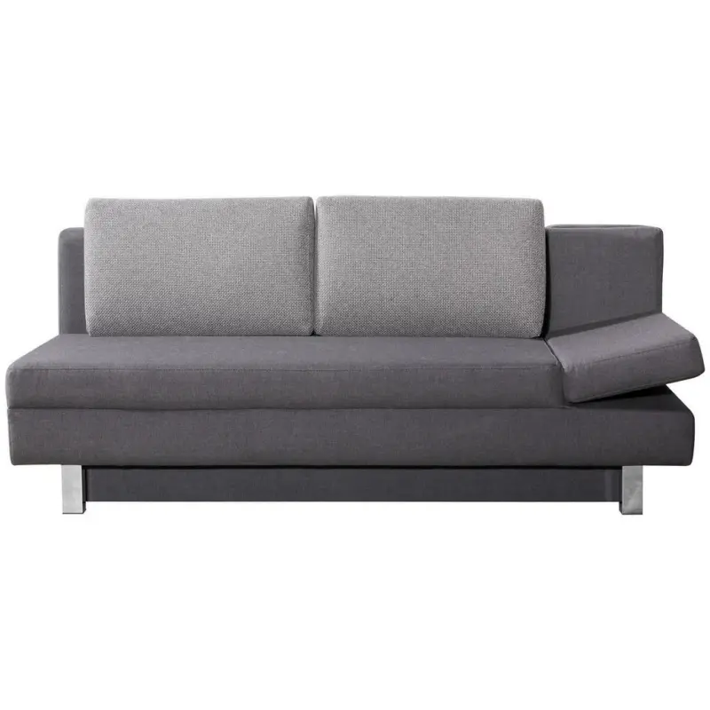 Schlafsofa in Webstoff, Flachgewebe Anthrazit, Grau