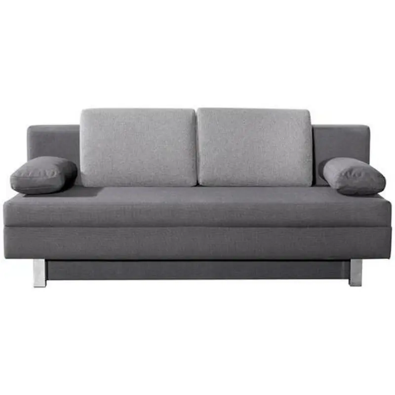 Schlafsofa in Webstoff, Flachgewebe Anthrazit, Grau