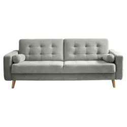 Schlafsofa in Mikrovelours Schlammfarben