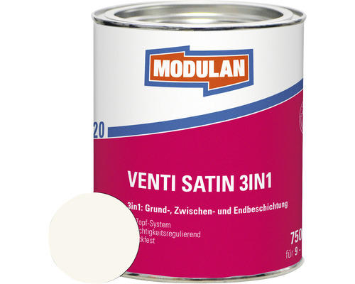 MODULAN 6120 Venti Lack Satin 3in1 RAL 9010 reinweiß 750 ml