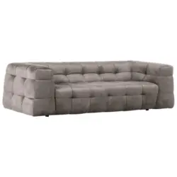 Megasofa in Flachgewebe Hellgrau