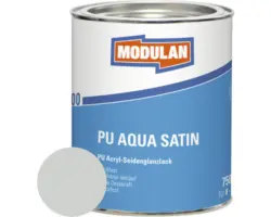 MODULAN 6200 PU Lack Aqua Satin RAL 7035 lichtgrau 750 ml