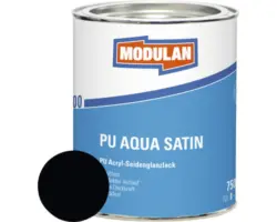 MODULAN 6200 PU Lack Aqua Satin RAL 9005 tiefschwarz 750 ml