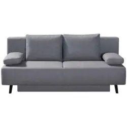 Schlafsofa in Webstoff Grau