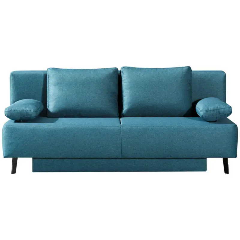 Schlafsofa in Webstoff Blau