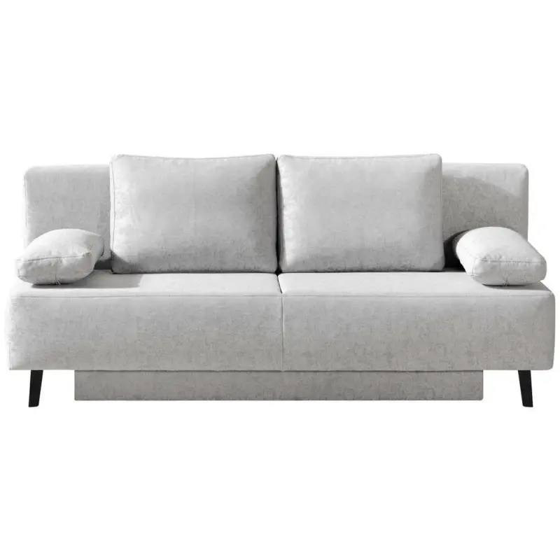 Schlafsofa in Webstoff Hellgrau