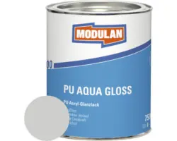 MODULAN 6200 PU Lack Aqua Gloss RAL 7035 lichtgrau 750 ml