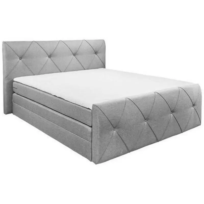 Boxspringbett 180/200 cm in Hellgrau