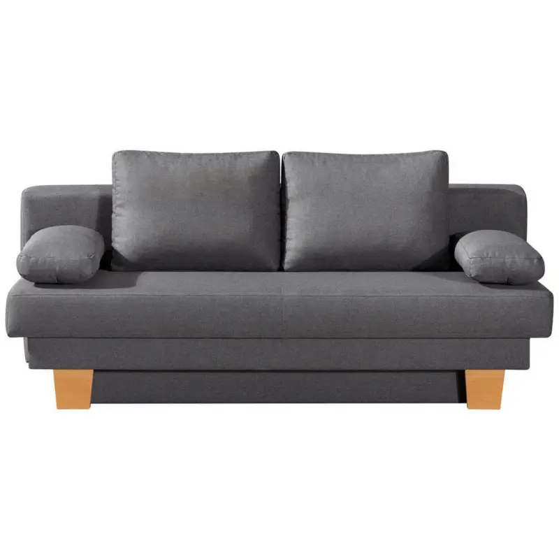 Schlafsofa in Webstoff Grau