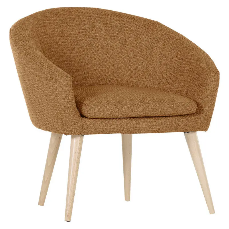 Sessel in Flachgewebe Goldfarben