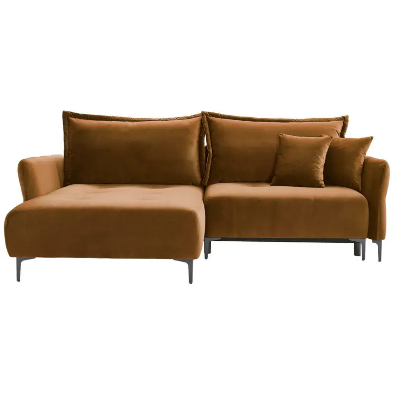 Ecksofa in Velours Gelb