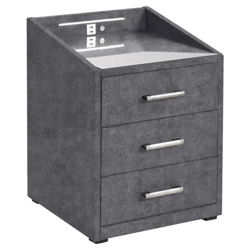 Nachtkästchen in Anthrazit