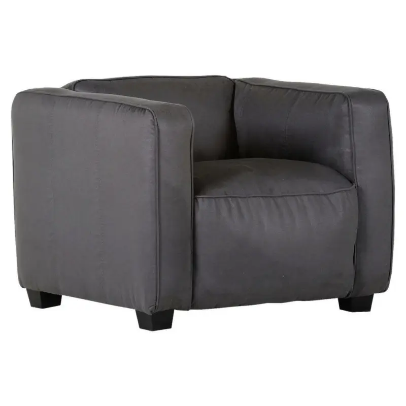 Sessel in Mikrofaser Dunkelgrau