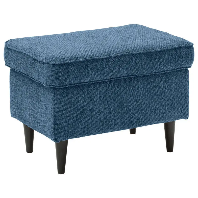 Hocker in Textil, Holzwerkstoff Dunkelblau