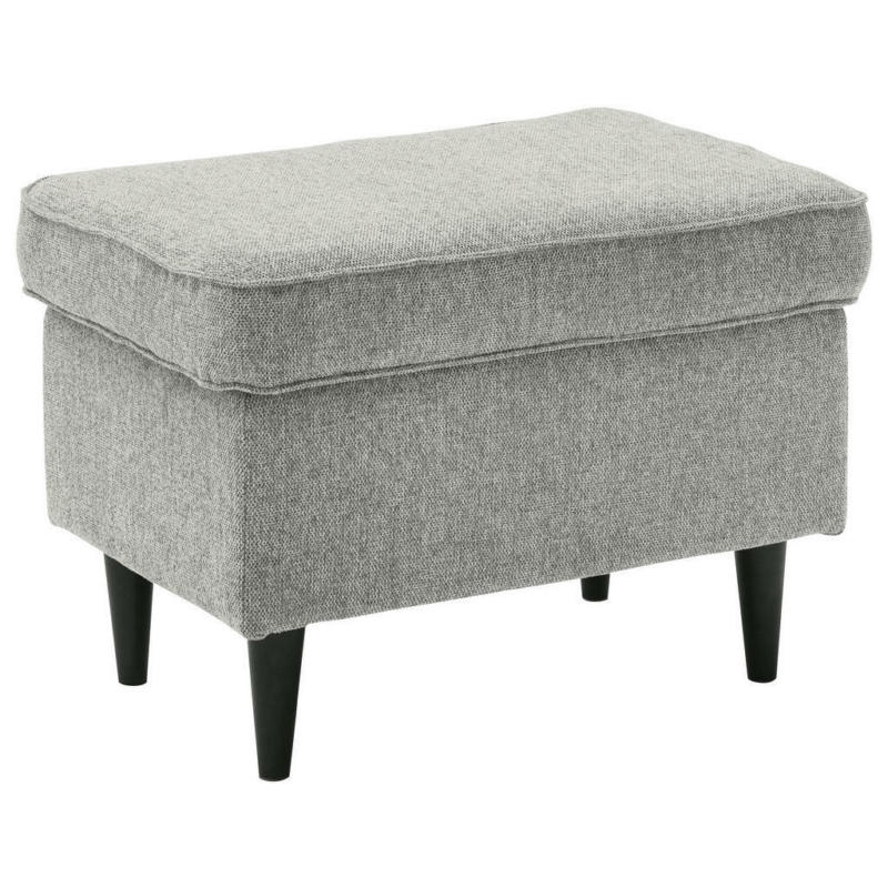 Hocker in Textil, Holzwerkstoff Silberfarben