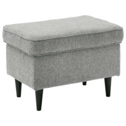 Hocker in Textil, Holzwerkstoff Grau