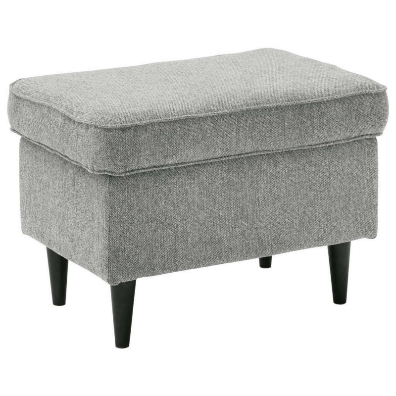 Hocker in Textil, Holzwerkstoff Grau