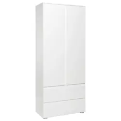 Drehtürenschrank in Weiß