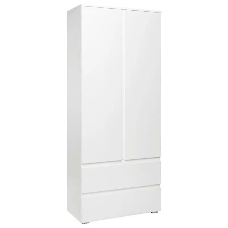 Drehtürenschrank in Weiß
