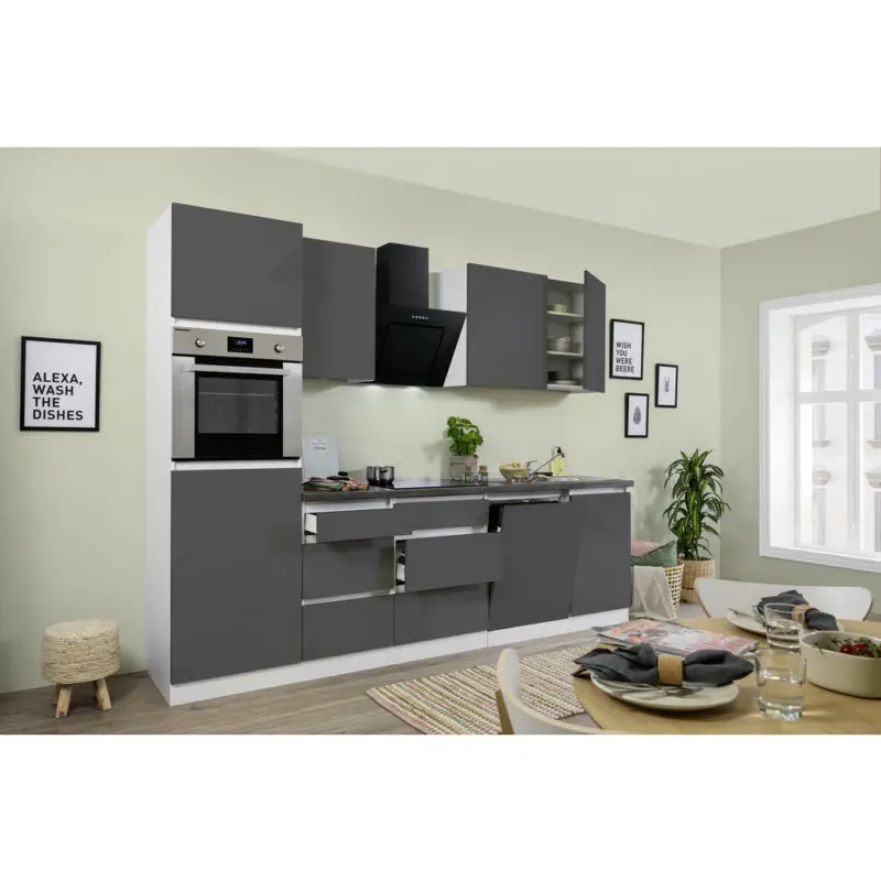 Küchenblock 280 cm in Weiß