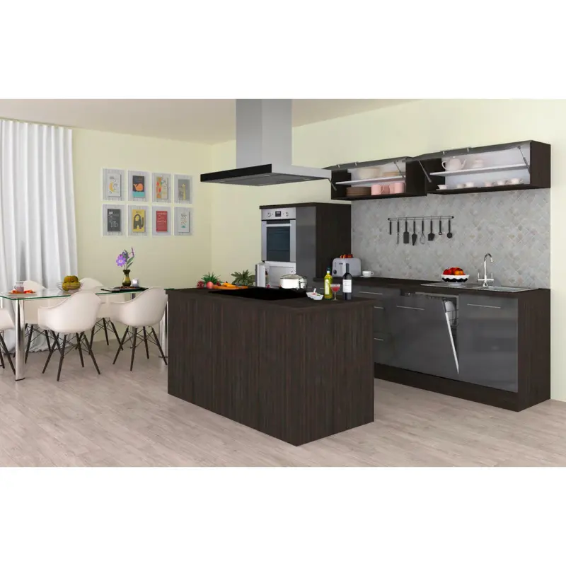 Küchenblock 310/160 cm in Grau