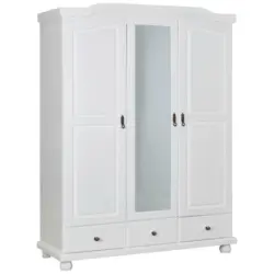 Drehtürenschrank in Weiß