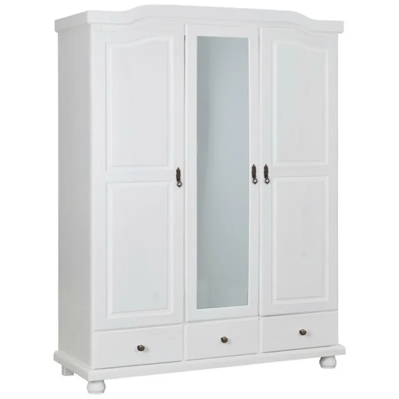 Drehtürenschrank in Weiß