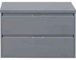 Waschbeckenunterschrank Sanox Porto 59x90x50 cm mit Waschtischplatte eisgrün