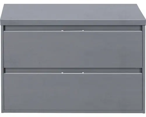 Waschbeckenunterschrank Sanox Porto 59x90x50 cm mit Waschtischplatte eisgrün